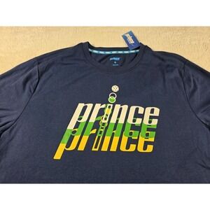 NWT Prince Pickleball T-Shirt Short‎ Sleeve Graphic Logo Mens XL Blue